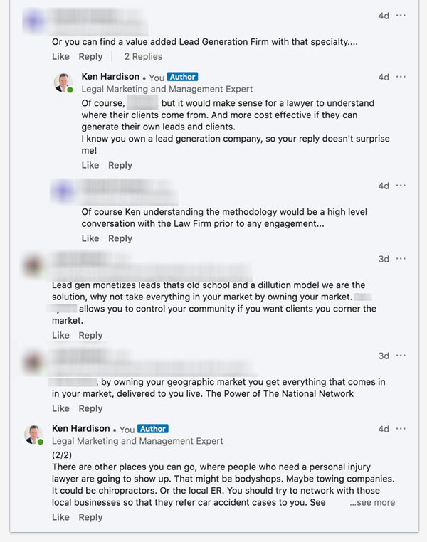 lead generation comments linkedin